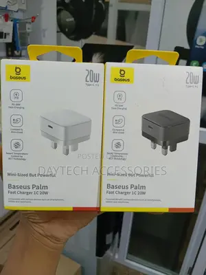Baseus Palm 20w Pd Type-C Fast Charging Wall Charger Uk Plug
