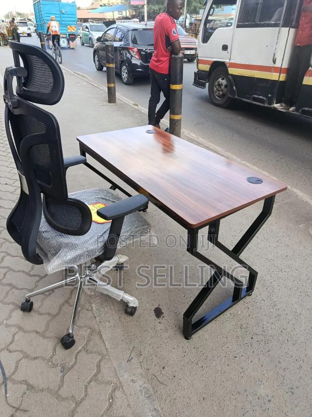 Cherry Top Black Metallic Study Desk - main view