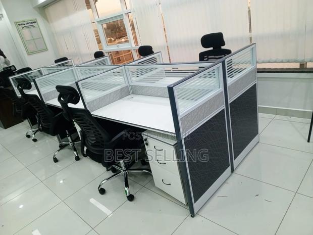 Imported 4 Way Working Station White Black