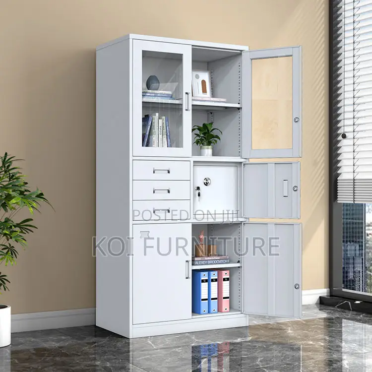 Office Cabinet : 2 Door Metallic Storage Safe Cabinet