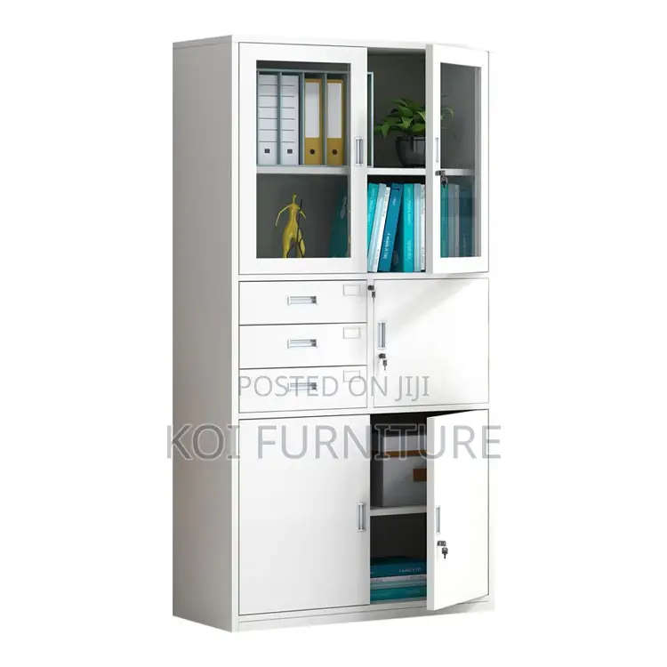 Office Cabinet : 2 Door Metallic Storage Safe Cabinet