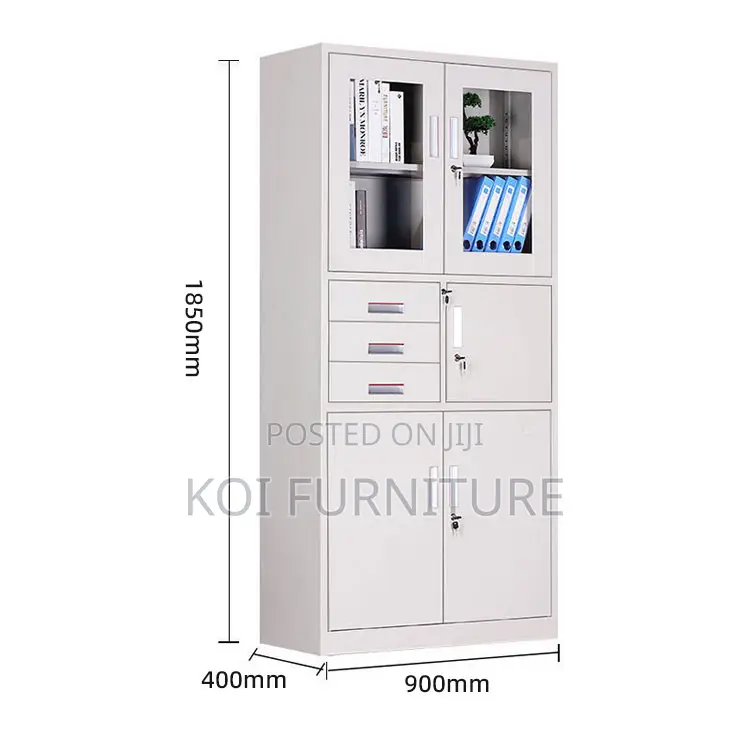 Office Cabinet : 2 Door Metallic Storage Safe Cabinet