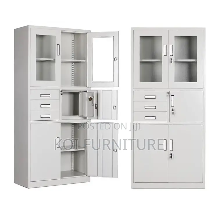 Office Cabinet : 2 Door Metallic Storage Safe Cabinet