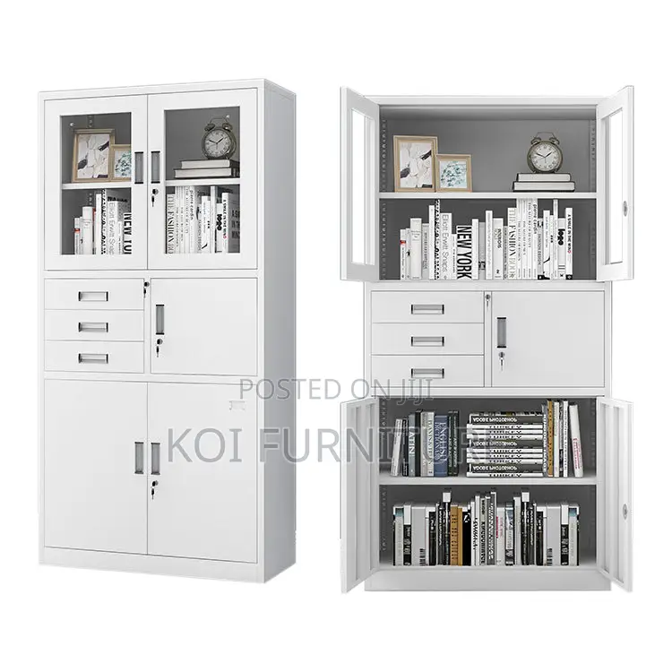 Office Cabinet : 2 Door Metallic Storage Safe Cabinet