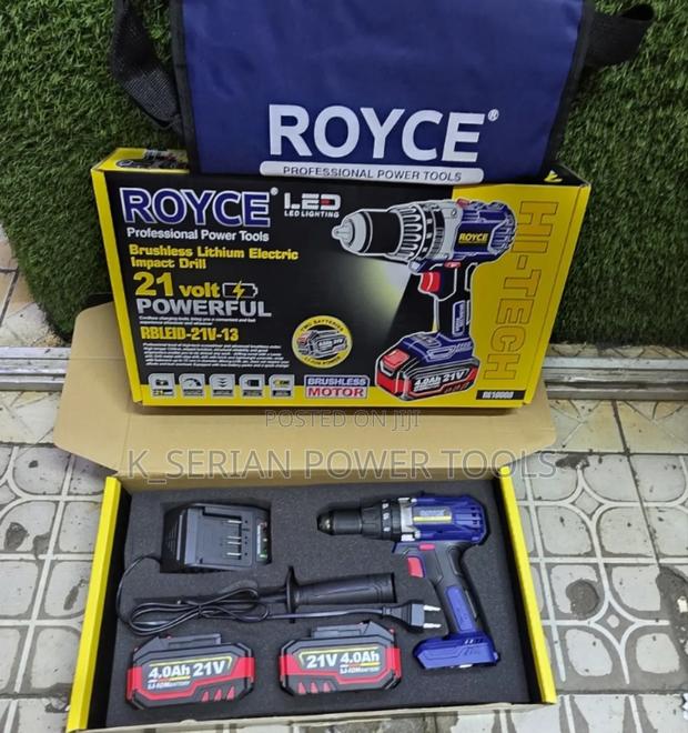 Rechargeable Royce Brushless Drill/Brand New Cordless Brushless Drill