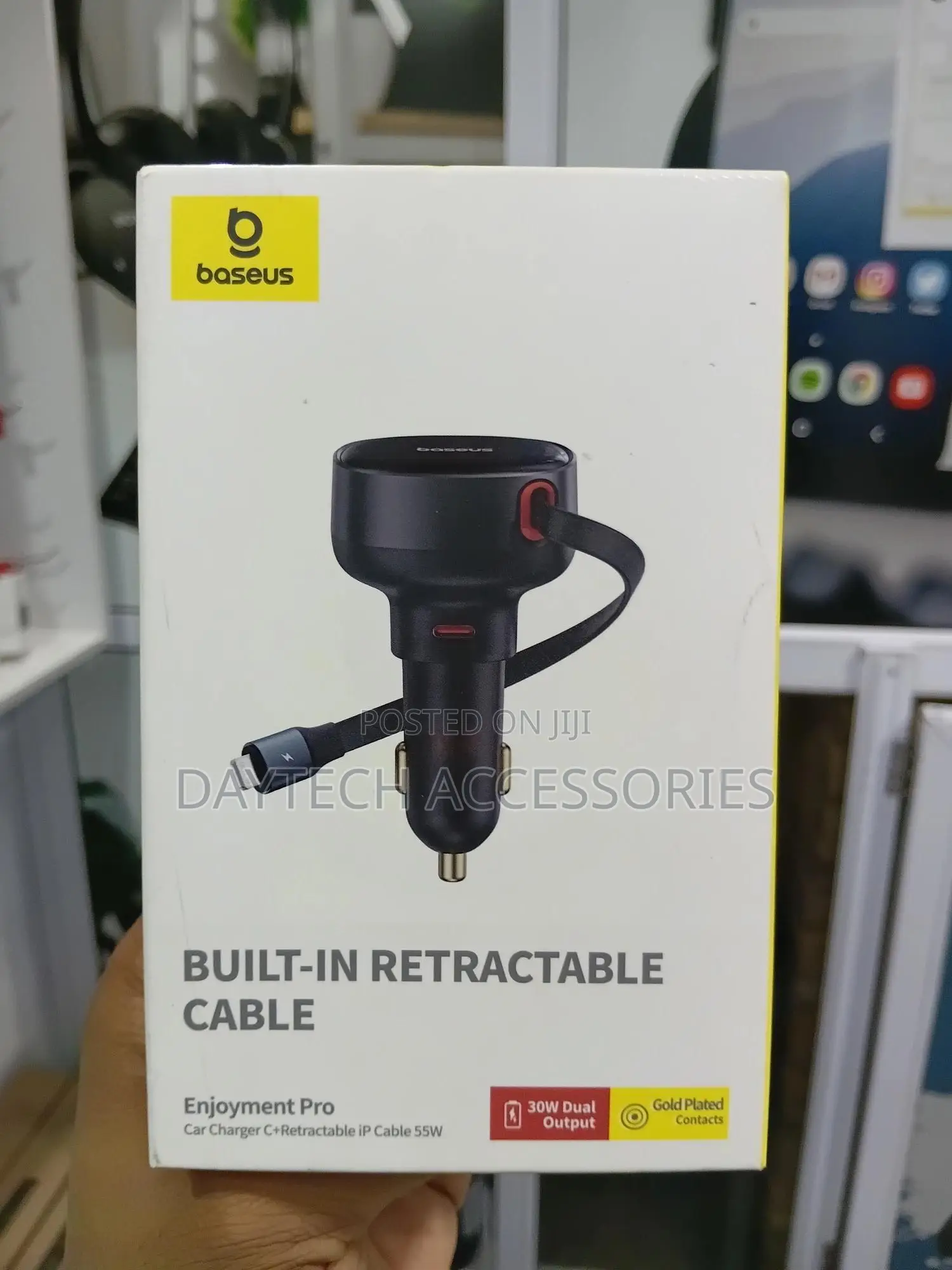 Baseus Car Charger Enjoyment Pro With Cable Usb-C, 60w (Black)