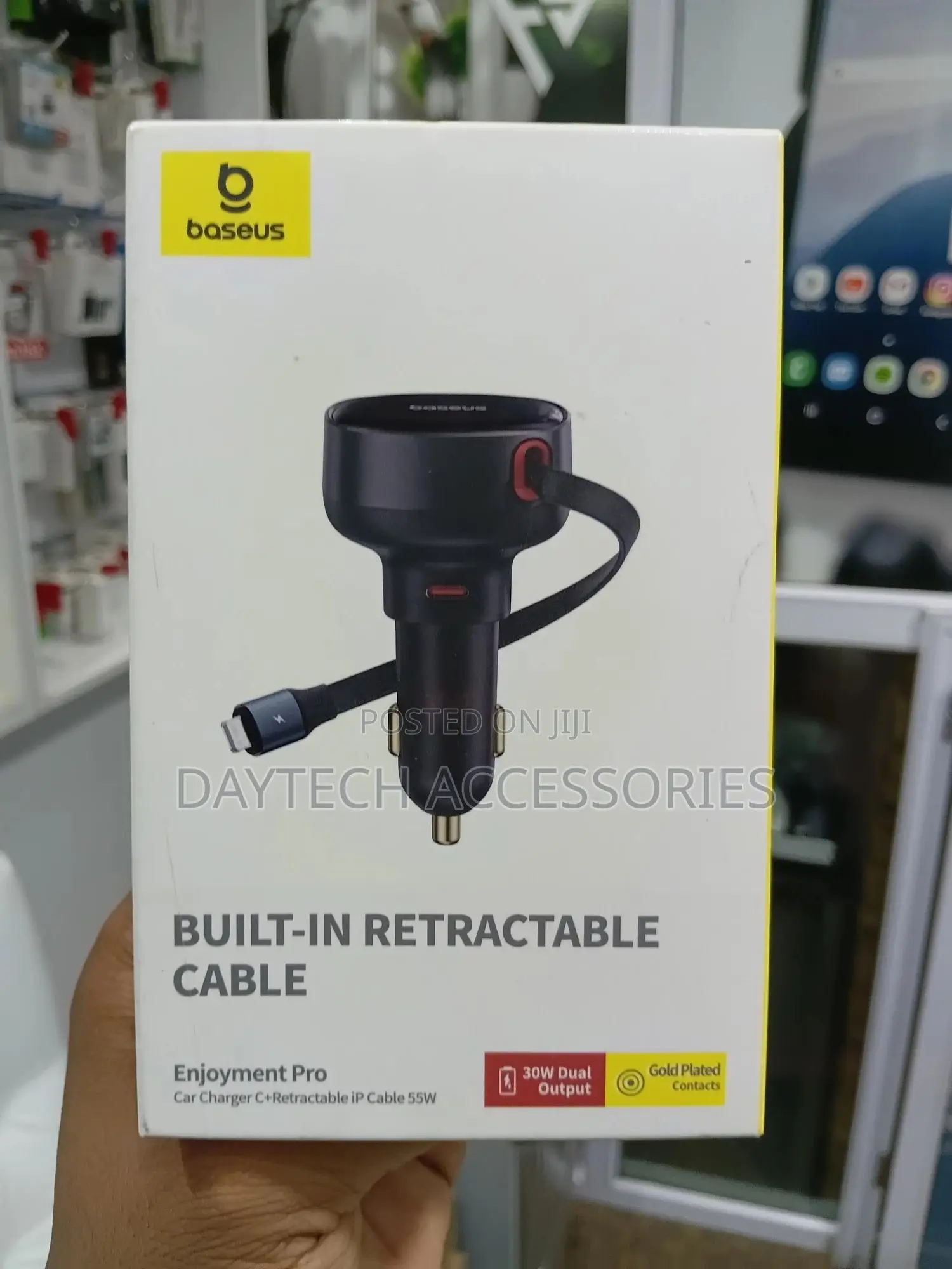 Baseus Car Charger Enjoyment Pro With Cable Usb-C, 60w (Black)
