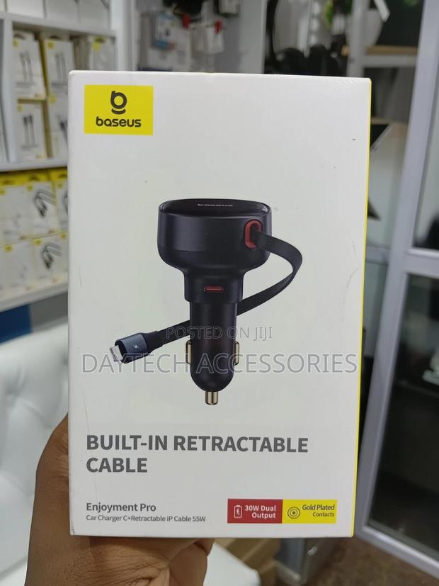 Baseus Enjoyment Pro Retractable Usb-C Car Charger 60w - thumbnail 2