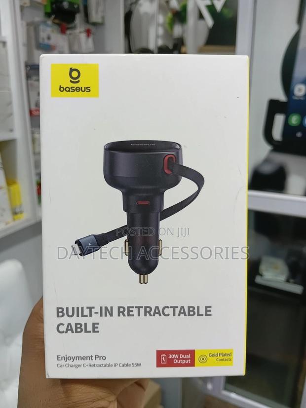 Baseus Enjoyment Pro Retractable Usb-C Car Charger 60w - thumbnail 3