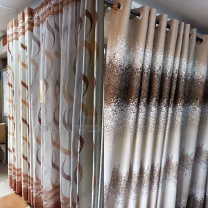 Shades of Brown Floral Curtains