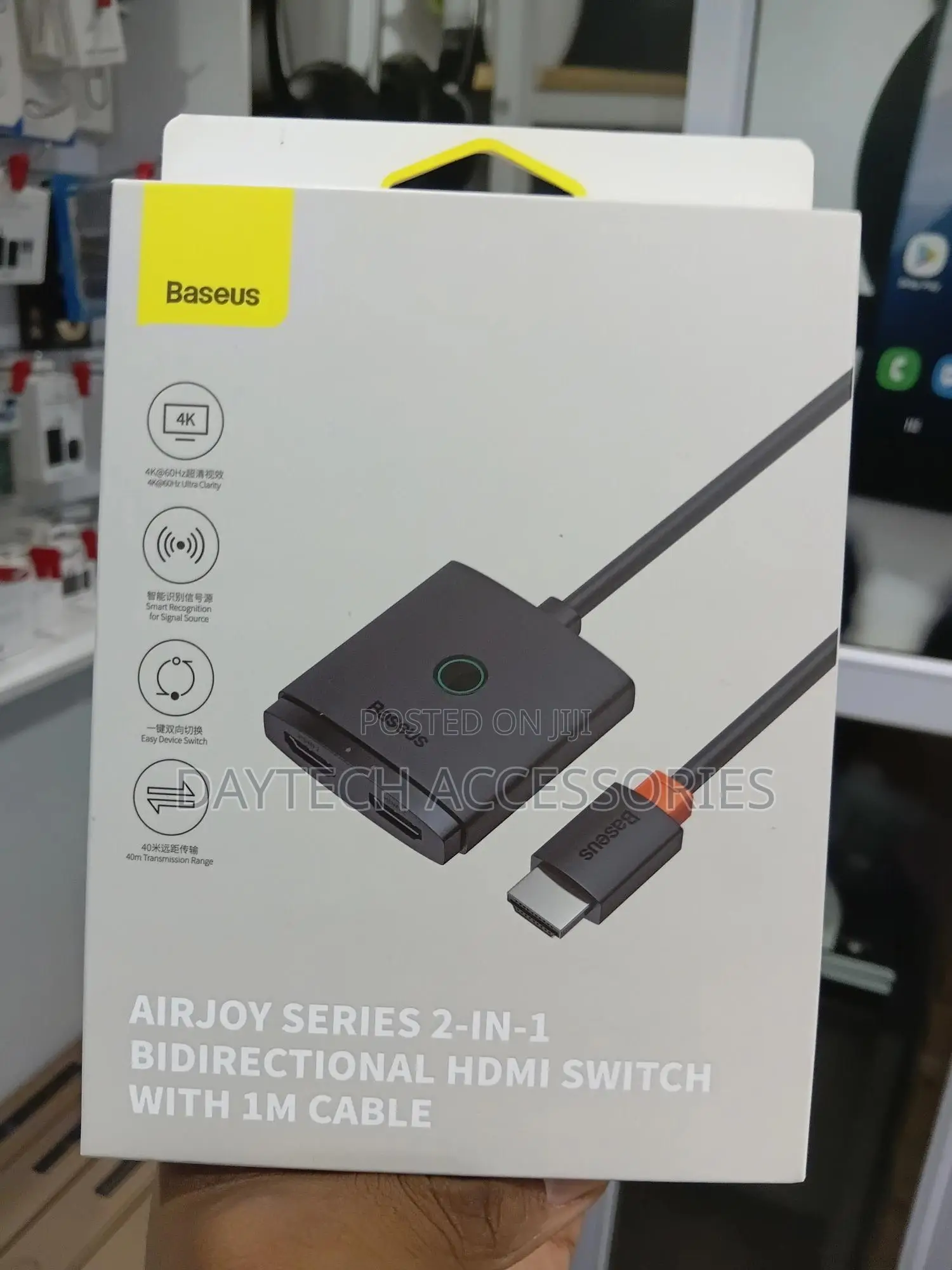 This Is a Baseus Airjoy Series 2-in-1 Bidirectional Hdmi Switch.