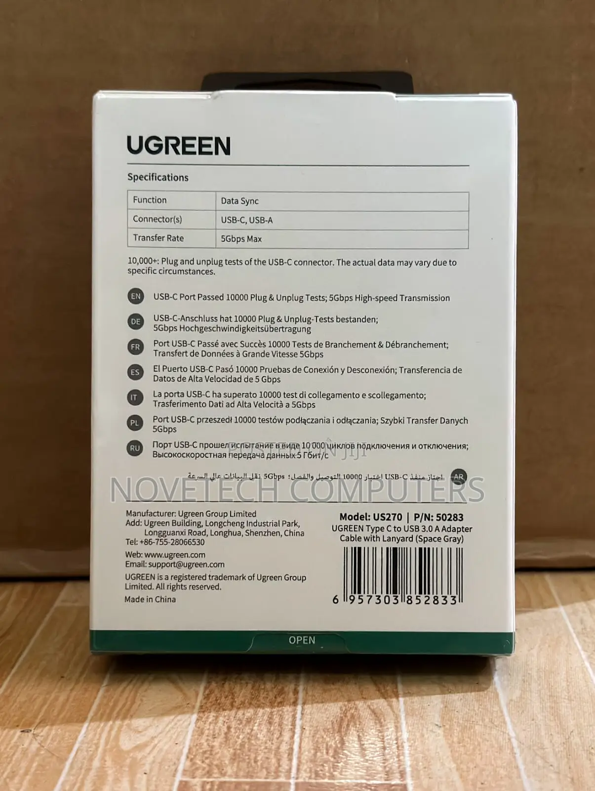Ugreen Us270 Usb-C to Usb-a 3.0 Adapter(Space Gray)