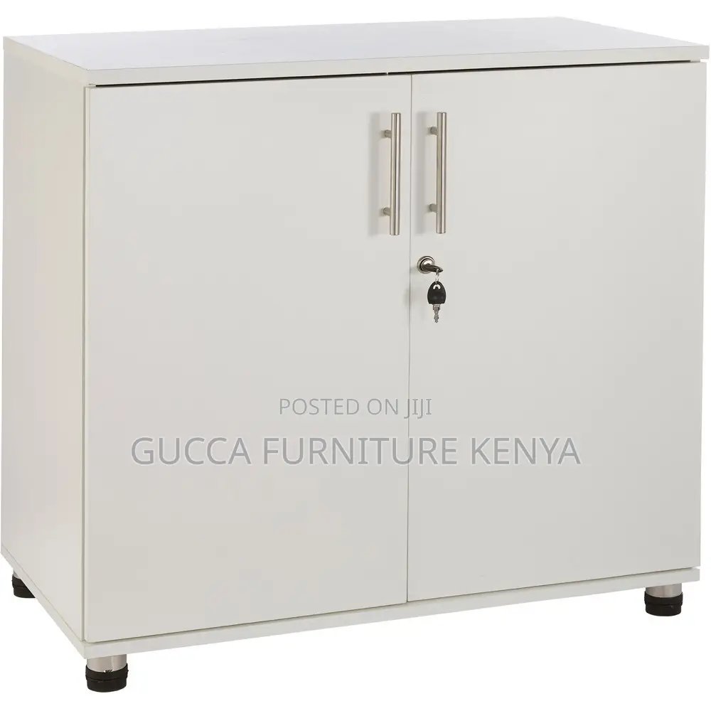 Credenza 2 Door Black Lockable Filing Cabinet