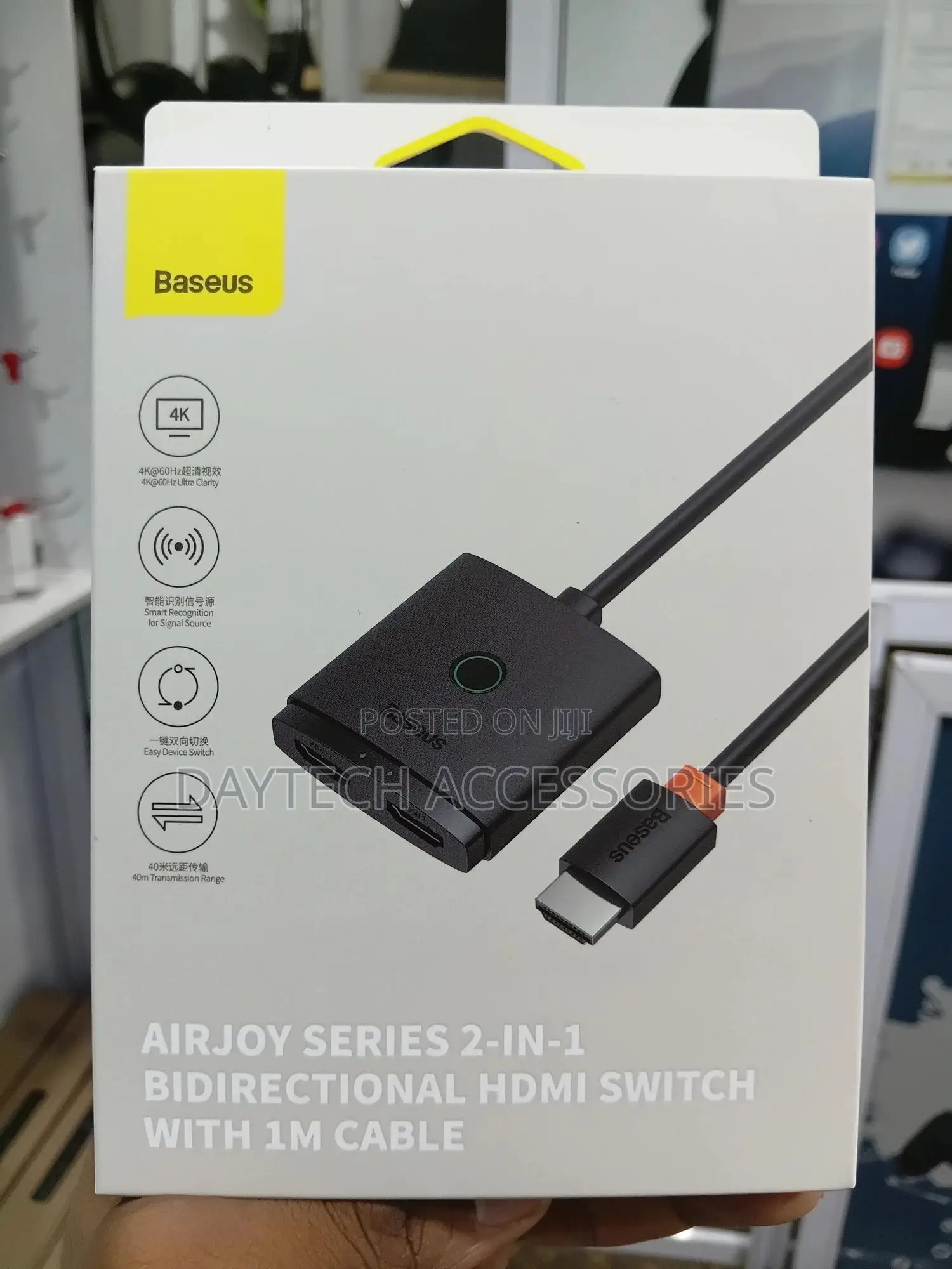 Baseus 2 in 1 Out Hdmi Switch Bi-Directional Hdmi Splitter