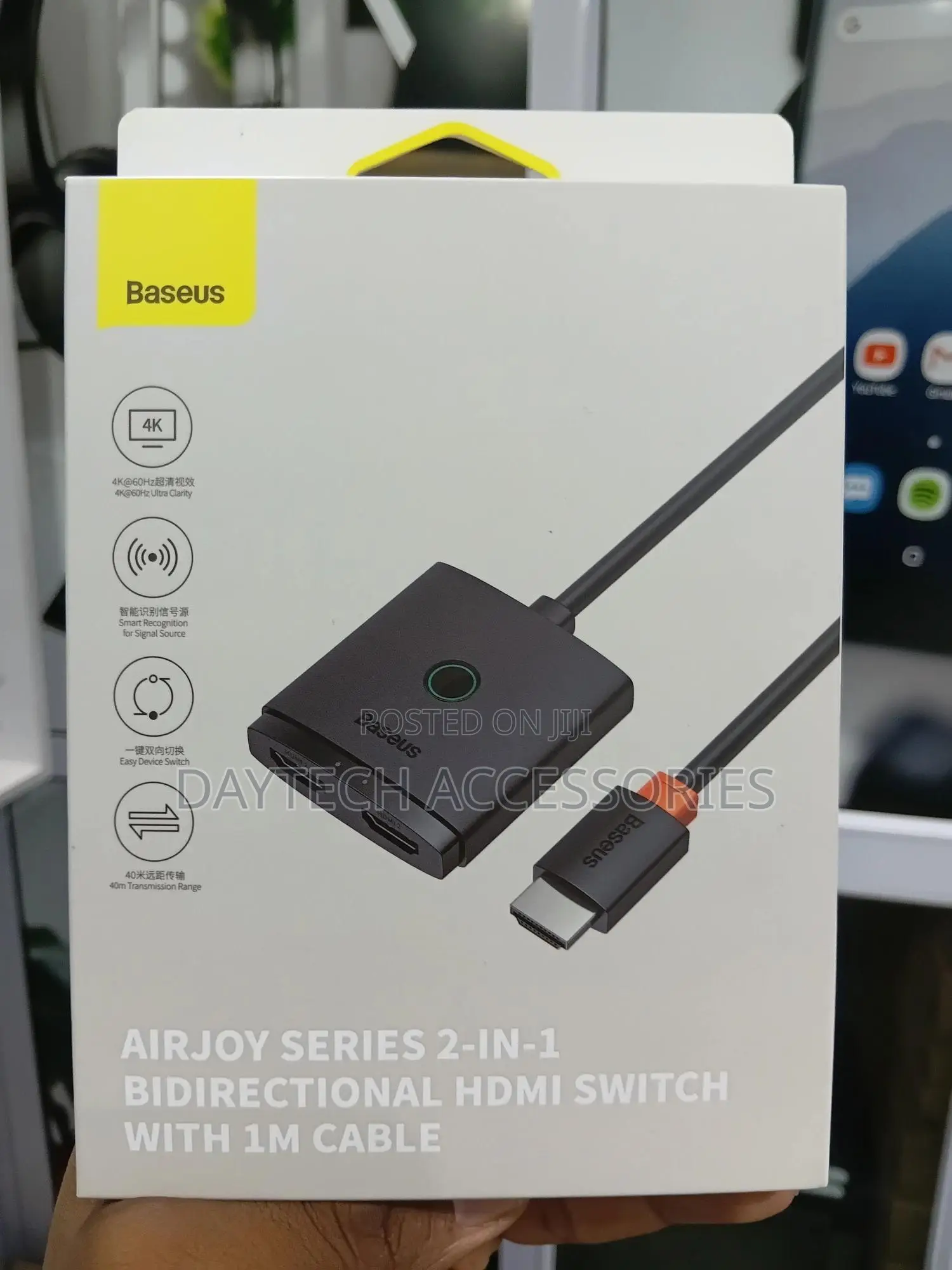 Baseus 2 in 1 Out Hdmi Switch Bi-Directional Hdmi Splitter