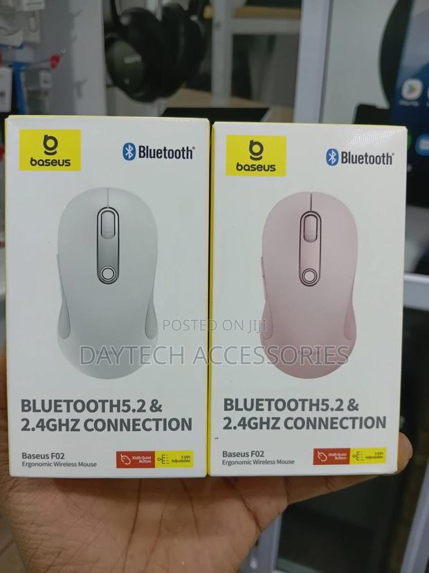 This Is a Baseus F02 Ergonomic Wireless Mouse.