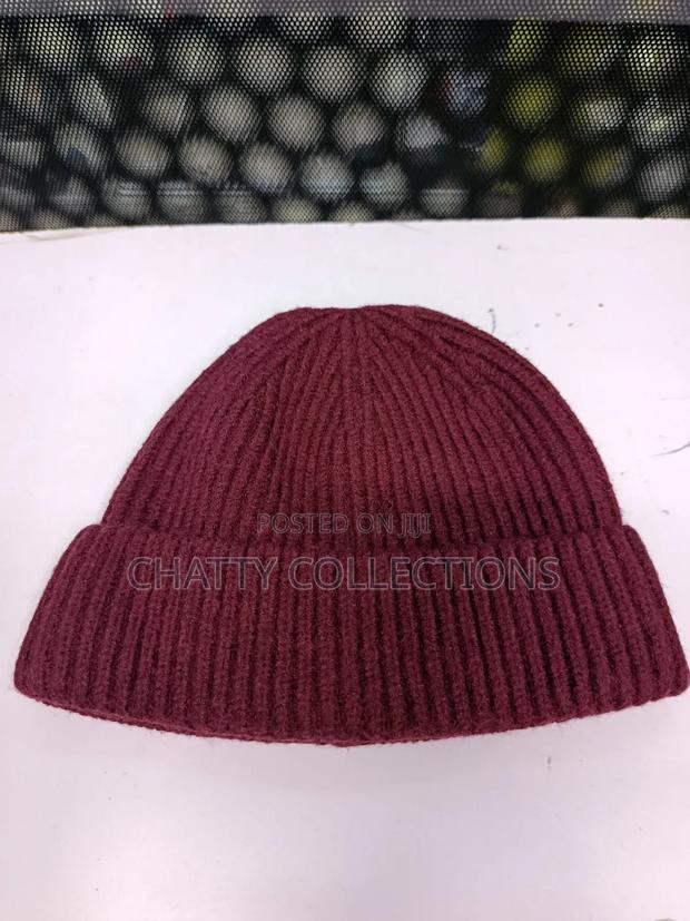 Maroon Top Quality Unisex Beanie Hats for Adults and Kids - thumbnail 2