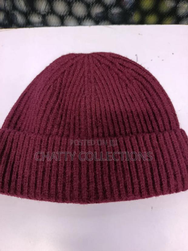 Maroon Top Quality Unisex Beanie Hats for Adults and Kids - thumbnail 3