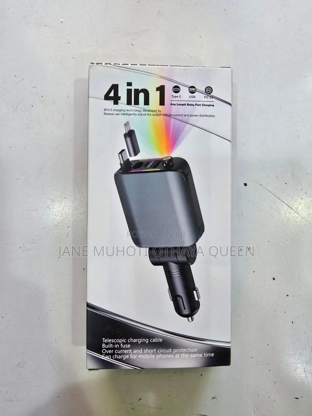 E1 4 in 1 Super Fast Phone Charger + RGB Light - main view