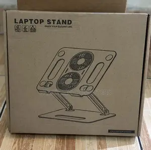 Aluminum Alloy Laptop Fan Stand Dual Heatsink Foldable Cooling Stand