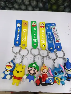 Unisex Cartoon Themed Rubber Key Chains Key Holders