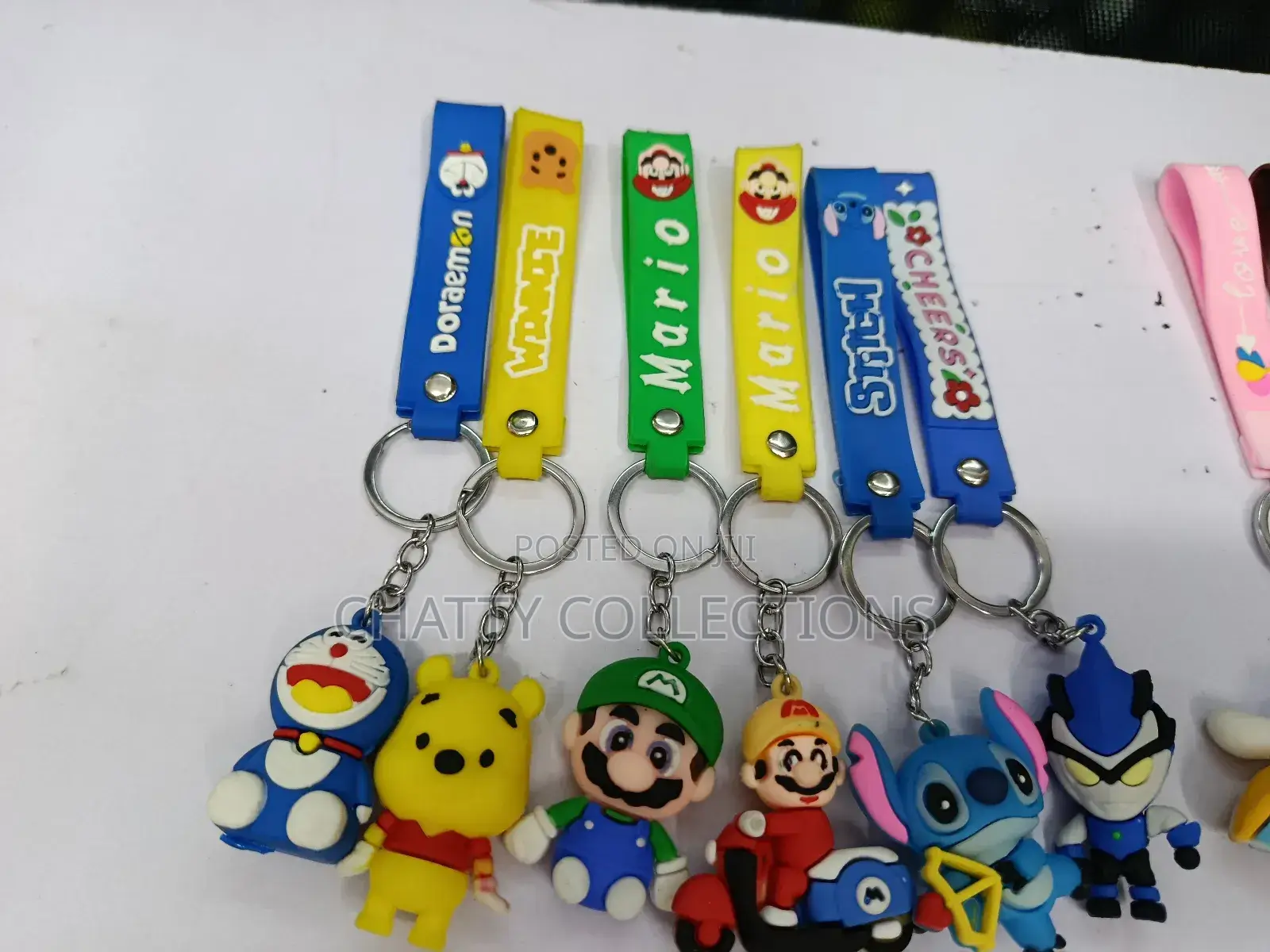 Unisex Cartoon Themed Rubber Key Chains Key Holders