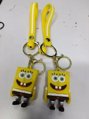 Unisex Yellow Spongebob Keyholders Keychains