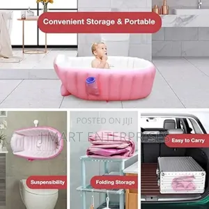 Inflatable Baby Bath Tub With Air Pump, Portable Bath