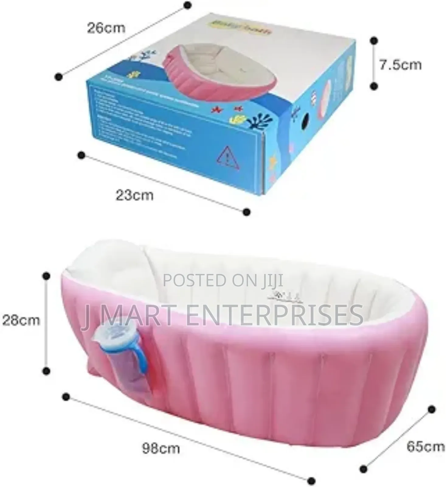 Inflatable Baby Bath Tub With Air Pump, Portable Bath