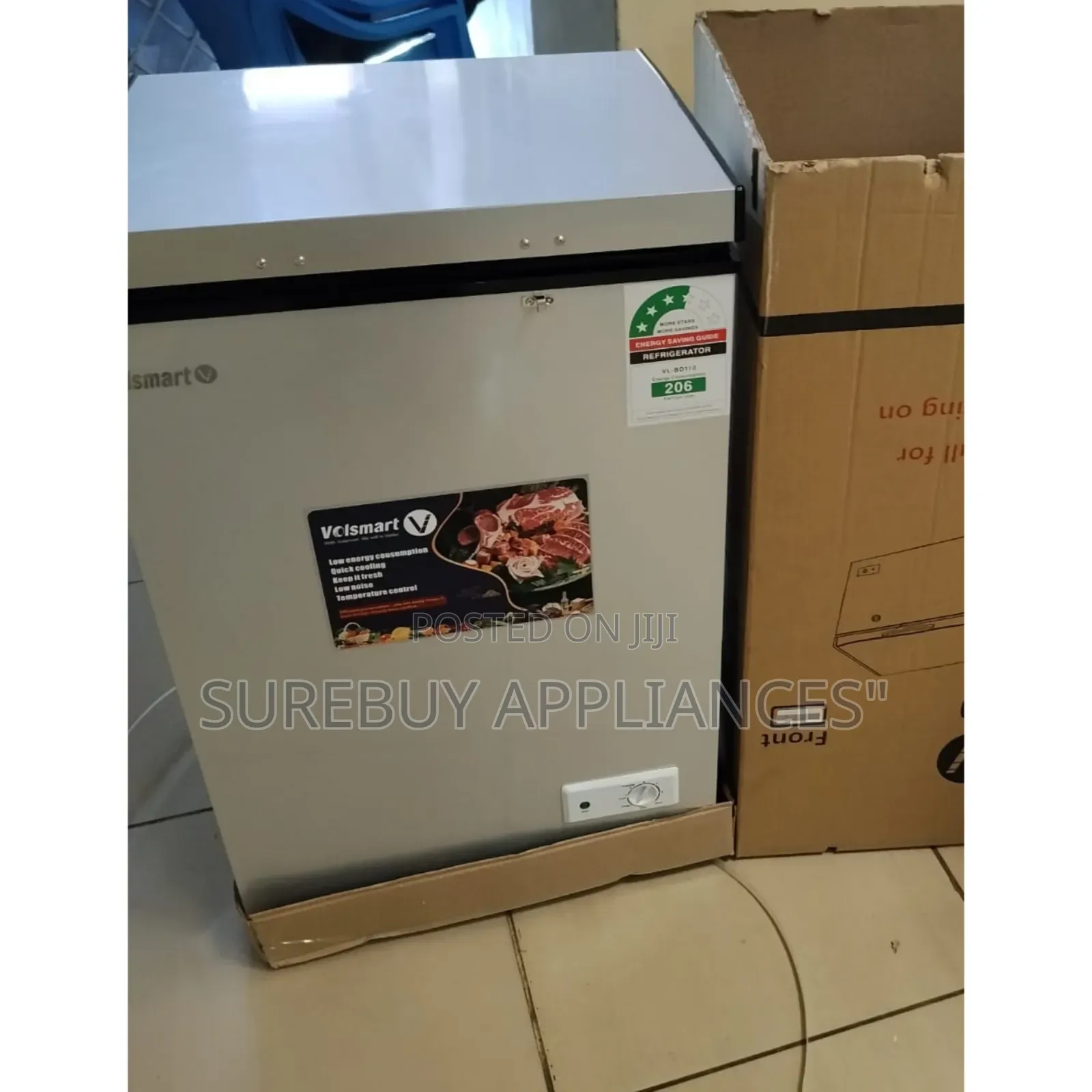 Volsmart 110 Litres Deep Freezer With Low Noise Fast Cooling