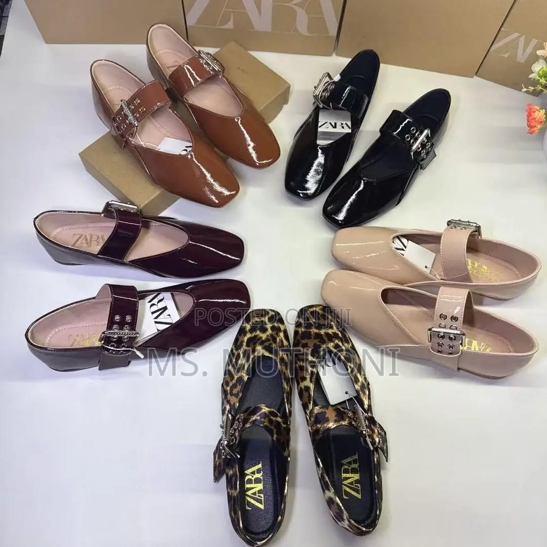 Zara Womens Comfy Buckle Flat Shoes Shoes