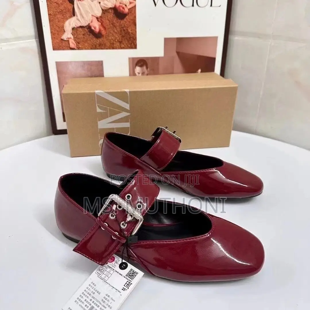 Zara Womens Comfy Buckle Flat Shoes Shoes
