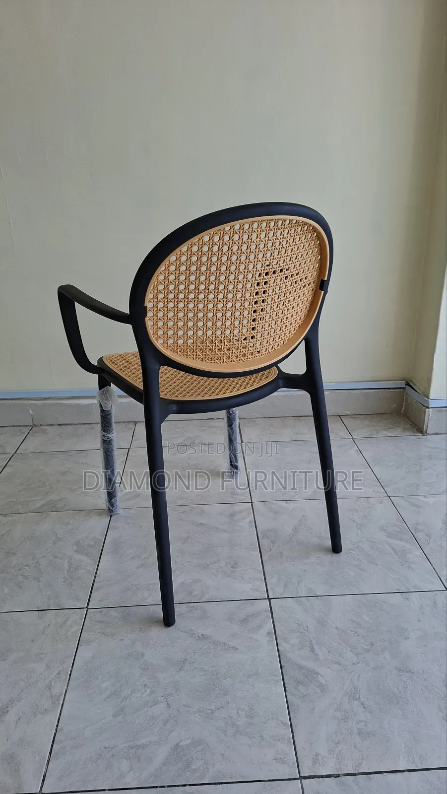 Modern Rattan Plastic Dining Chair With Armrest /Restaurant Chair