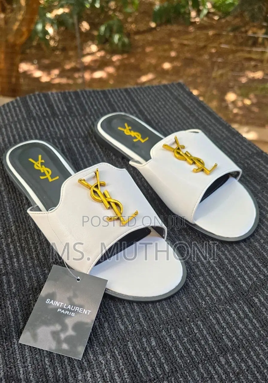 Saint Laurent Paris Women's Flat Leather Sandals 37-41