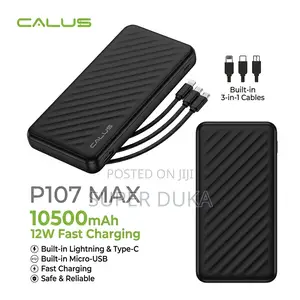 Calus P107 Max 10500mah Power Bank - Built-in Cables Fast Charging