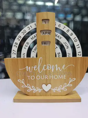 Wooden Office and Home Calendar Decor .