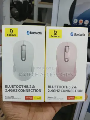 Baseus F02 Wireless Mouse Bluetooth V5.2 and 2.4ghz Connectivity.