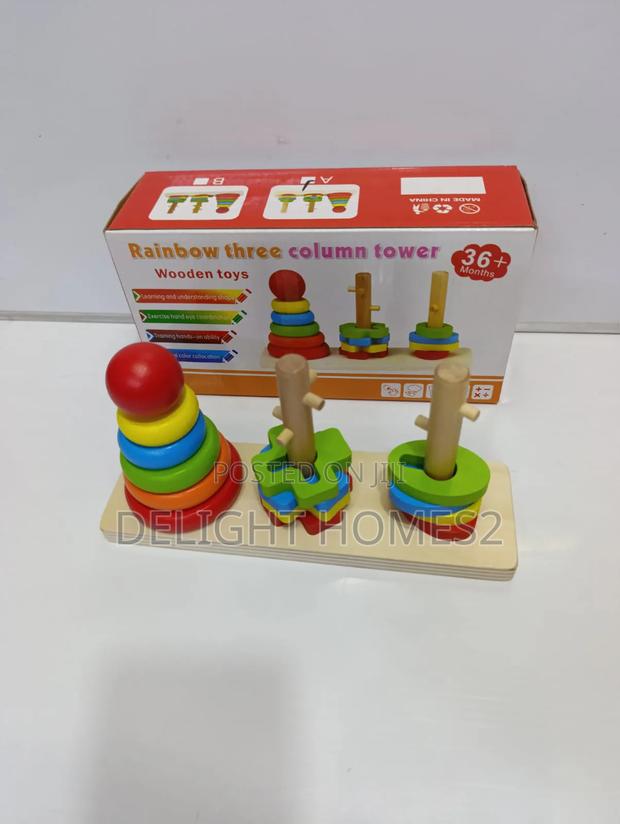 Rainbow Three Column Tower