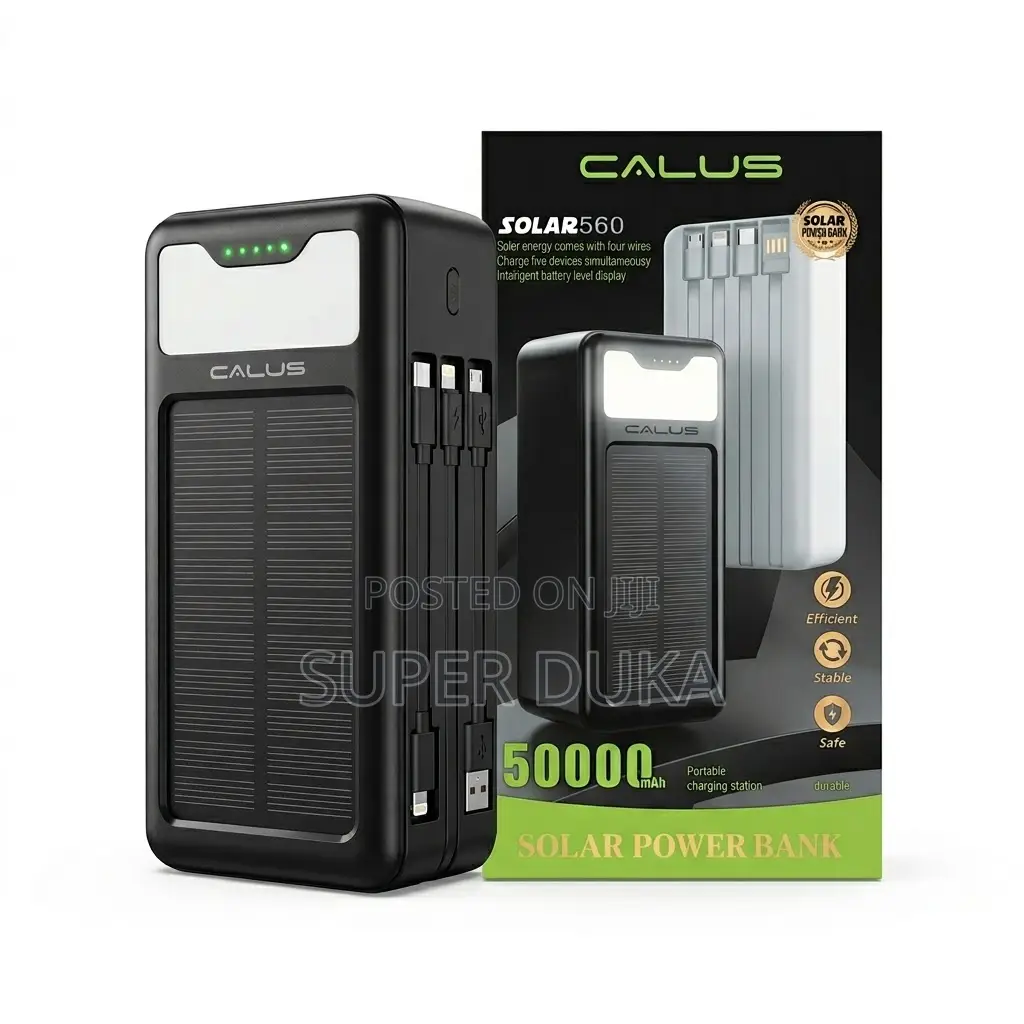 Calus Solar560 50000mah Solar Power Bank - 22.5w Fast Charge 4 Wires