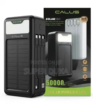 Calus Solar560 50000mah Solar Power Bank - 22.5w Fast Charge 4 Wires