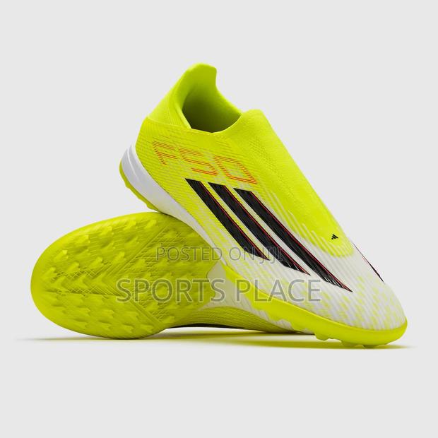 Adidas F50 League Neon Green Ag Tf Football Boots
