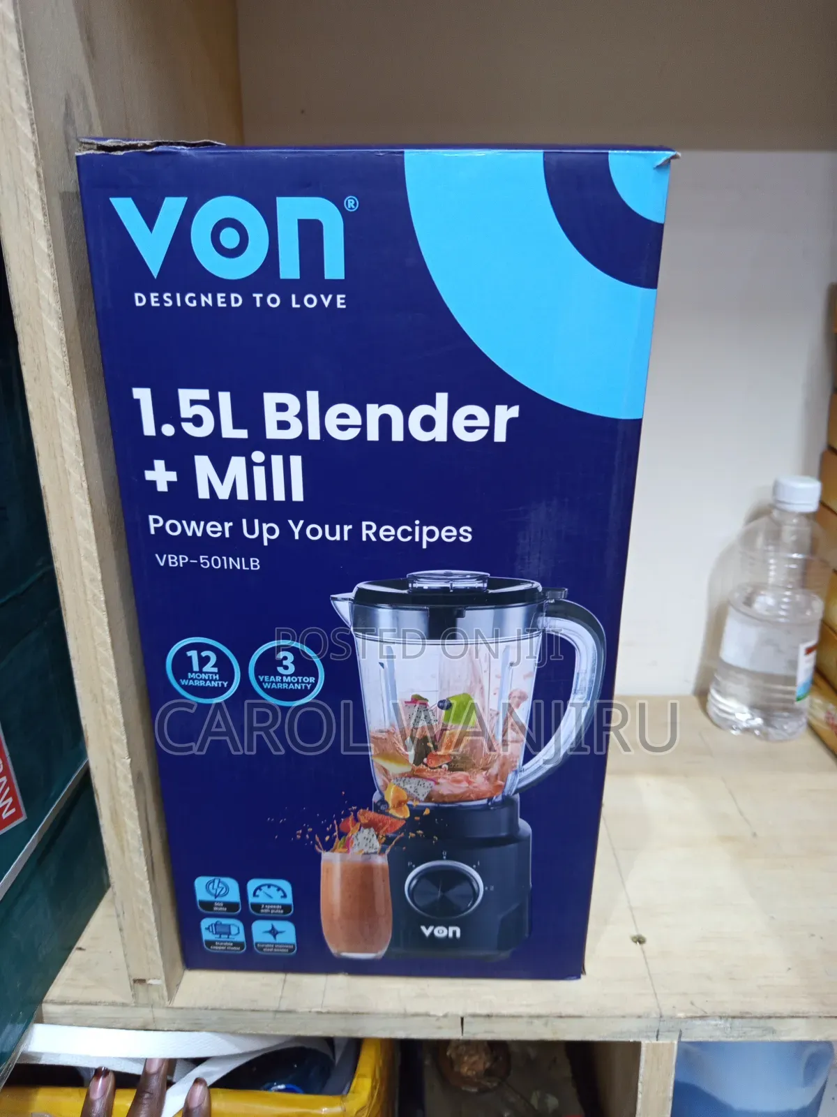 Quality Von 1.5l Blender +Mill/1.5l Blender + Mill