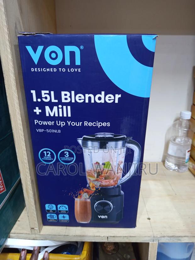 Quality Von 1.5l Blender +Mill/1.5l Blender + Mill