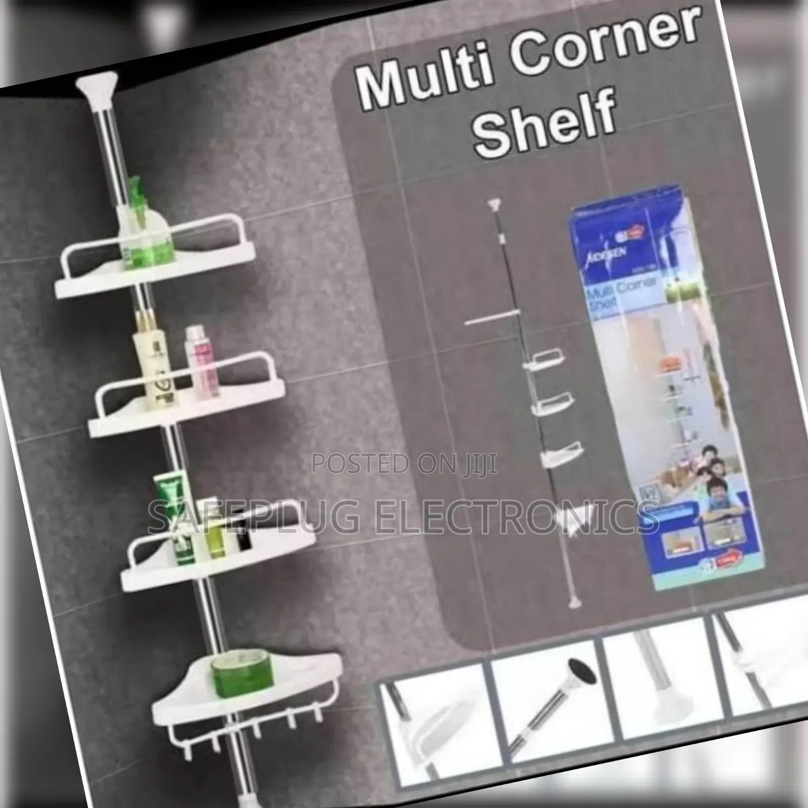 4-Tier Adjustable Corner Storage Rack –