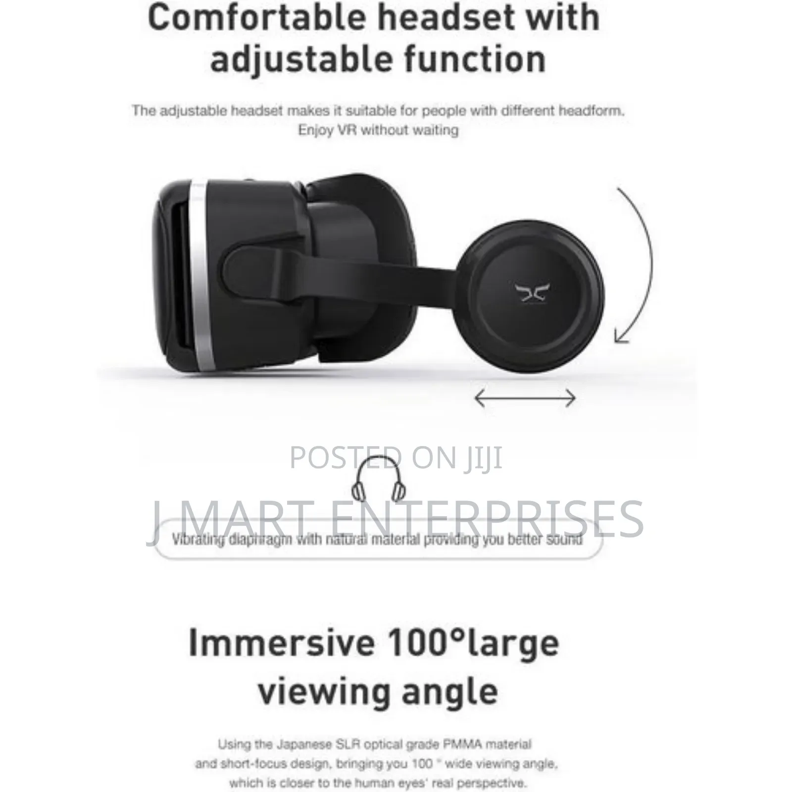 Virtual Reality Vr Headset 3d Glasses Headset
Movies,Games in Hd