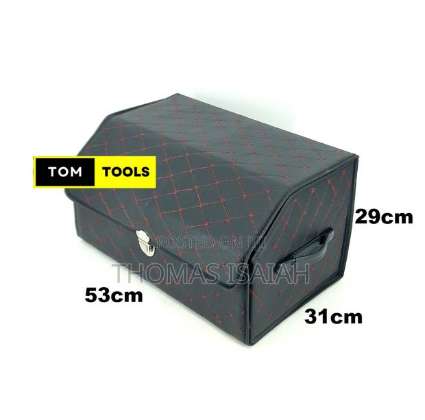 Flip Top Pu Leather Trunk Boot Organizer for Cars - main view