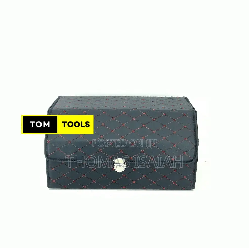 Flip Top Pu Leather Trunk Boot Organizer for Cars