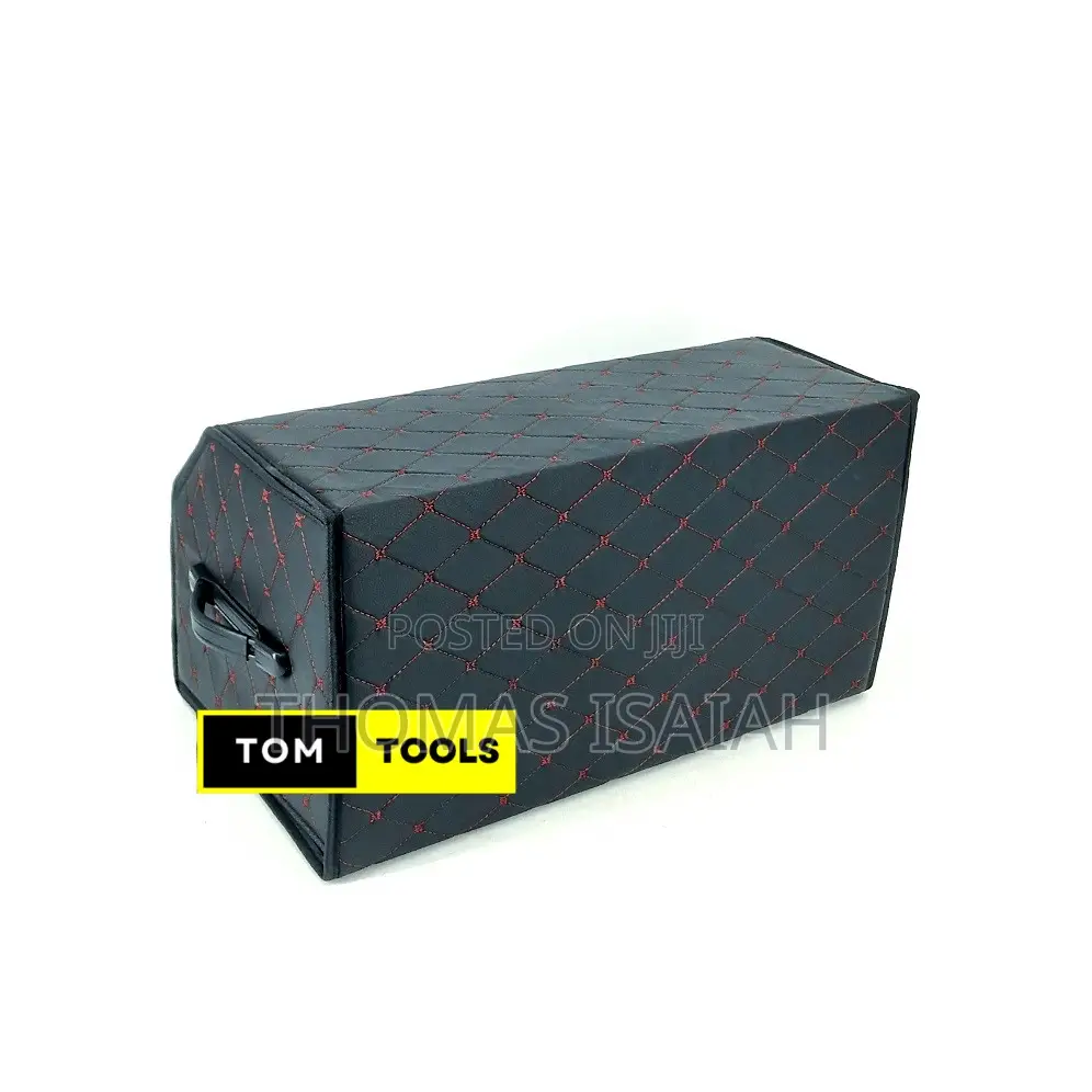 Flip Top Pu Leather Trunk Boot Organizer for Cars