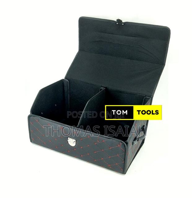 Flip Top Pu Leather Trunk Boot Organizer for Cars - thumbnail 4