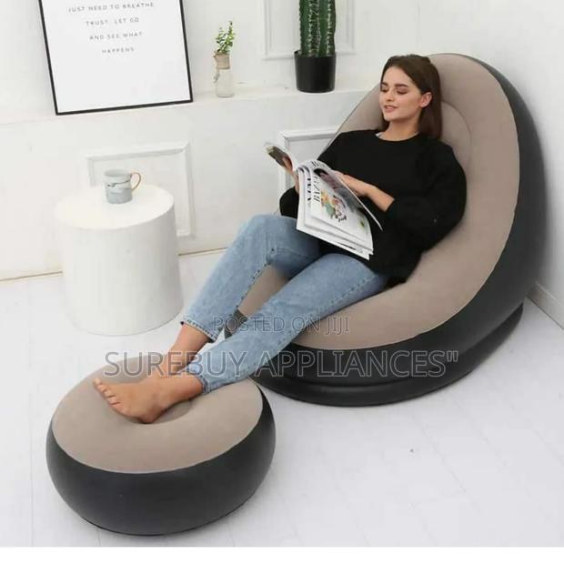 Portable Air Seat With Footrest – Easy Inflate